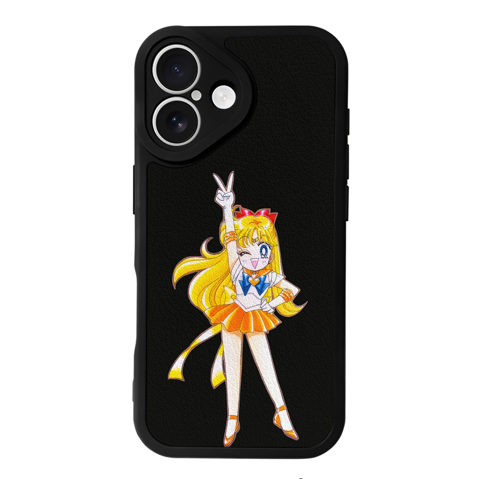 （画像用） 美少女戦士セーラームーン 愛野 美奈子 あいの みなこ Sailor Moon Aino Minako 【iPhone 16シリーズ対応】シリコンスマホケース（レザー調） 材質：シリコン